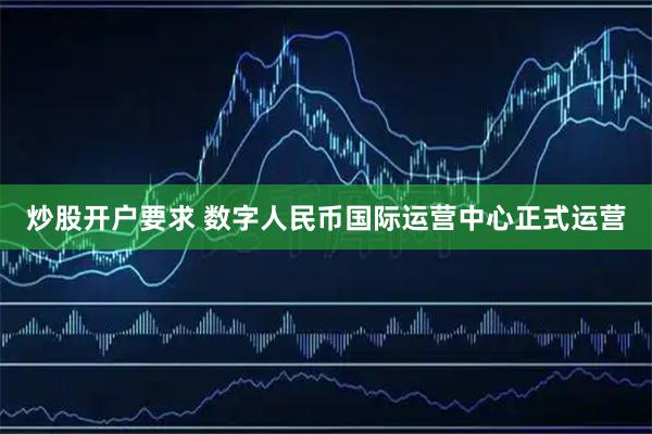 炒股开户要求 数字人民币国际运营中心正式运营